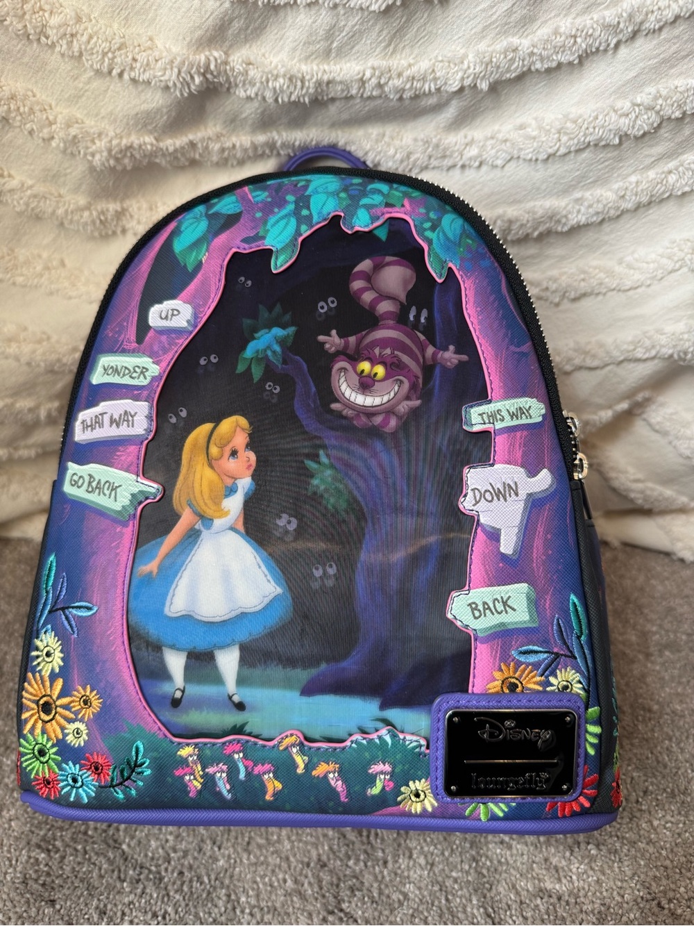 Disney Alice in Wonderland Loungefly Lenticular Backpack NWT